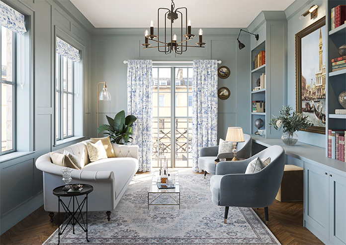 Voyage, Atlantic Blue - Made to Measure Curtain - Image 14